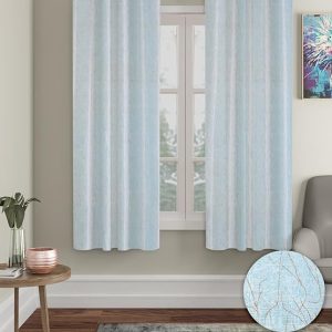Knitting Foil Window Curtains (Pack of 2 ,160 GSM)