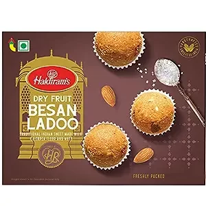 Haldirams Mithas Besan Ladoo – Dry Fruit, 400grams