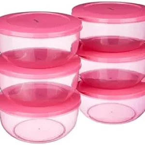 Solimo Container Set 2700 ml, Set of 6, Pink “`