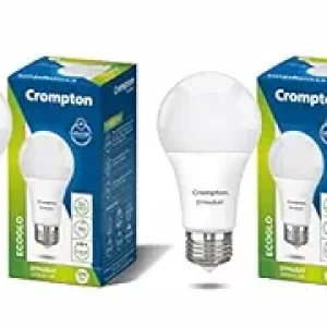 Crompton Dyna Ray 12W Round E27 LED Cool Day Light Pack of 2