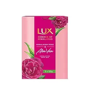 Lux Rose & Aloevera Soap (125G × 5)