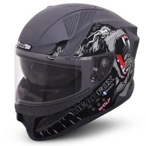 HEADFOX N2F Waterproof Smart Wolf Full Face Bluetooth Helmet