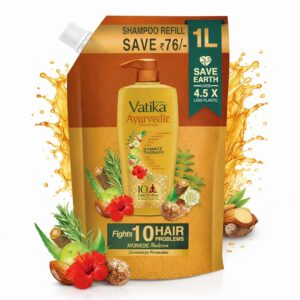 Dabur Vatika Ayurvedic Shampoo Refill Pouch 1L