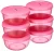 Containers Set Of 6, Pink