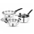 Lifelong Stainless Steel Kadai, Frypan & Saucepan Combo