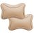 Kingsway Bone Shape Car Neck Rest Pillow for Maruti Suzuki Swift (2018 Model) (Beige Color, Set of 2, Leatherette)