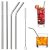 Stainless Steel Drinking Straws (2 Bent + 2 Straight +1 Brush)