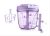 Jumbo Plastic Vegetable Chopper, Cutter, Whisking Set with Storage Lid for Kitchen; 5 SS Blades + Whisker Blade for Egg Beater (900 ml, Purple, XL)