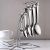 Cutlery Set with Rack 24 Pieces Stainless Steel