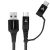 Ambrane Type C + Micro Usb (2 in 1) cable