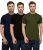 Men Solid T-Shirts (Pack of 3)