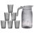 Plastic Water Jug with 6 Tumblers Drinkware Set
