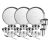 Steel Thali Bhojan Set of 18 Dinner Plate
