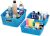 Solimo Plastic 3 Piece Storage Basket Set, Blue